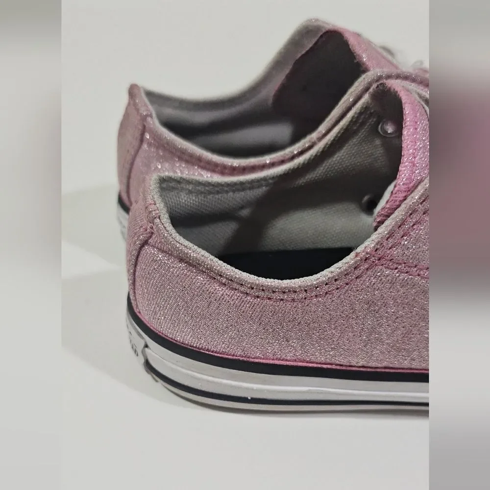 Converse Pink Glitter Girl Size 2.5 Low All Star Sneakers